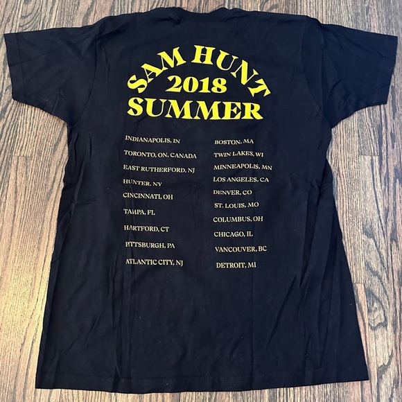 Sam Hunt Short Sleeve 2018 Tour T Shirt Men's Large - Picture 5 of 5